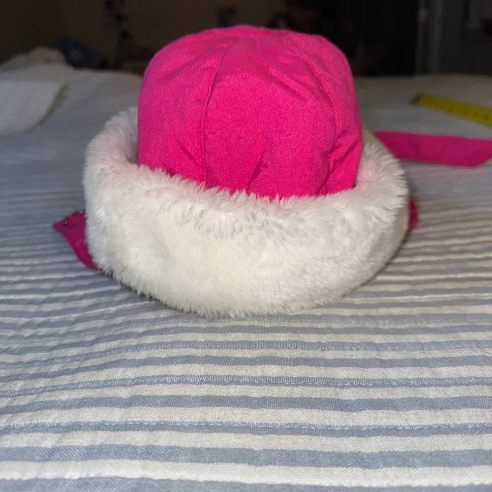 Vintage Profile Kids Hot Pink Faux Fur Trapper‎ Ski Hat Aviator GE-2375LH